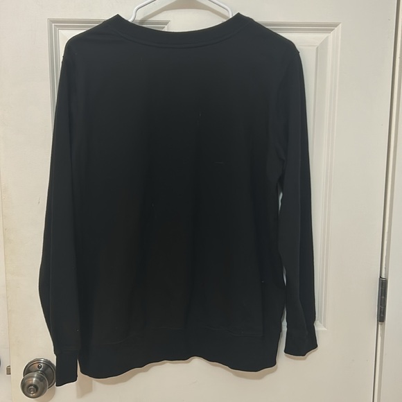 Michael Kors black sweatshirt top size large gold stud logo - Picture 4 of 6